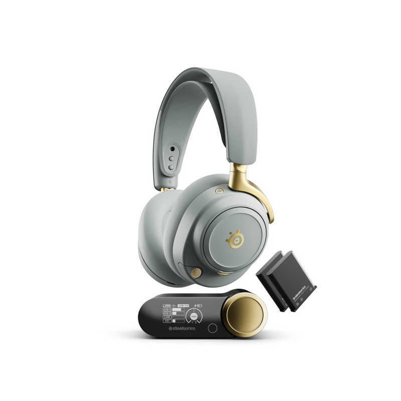 STEELSERIES　Arctis Nova Elite Sage ＆ Gold Sage ＆ Gold ［両耳 / ヘッドバンドタイプ］ Sage ＆ G..