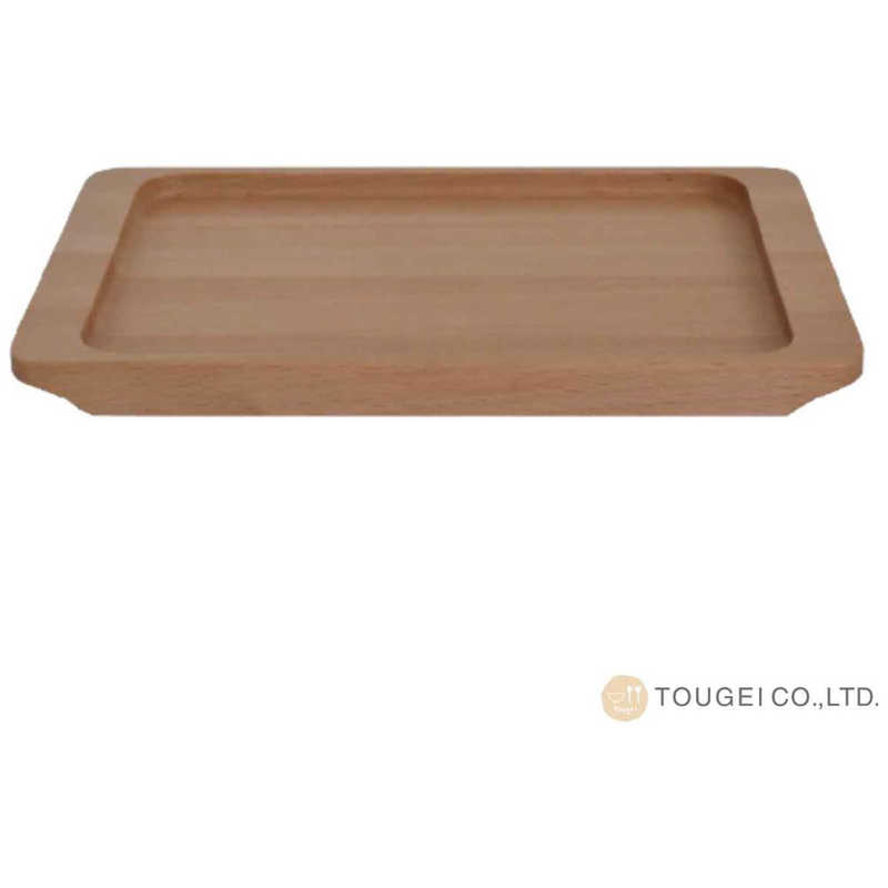 籐芸　トレー 22cm S 木のトレー 木製 ビーチ　トウゲイキノトレイSビーチM