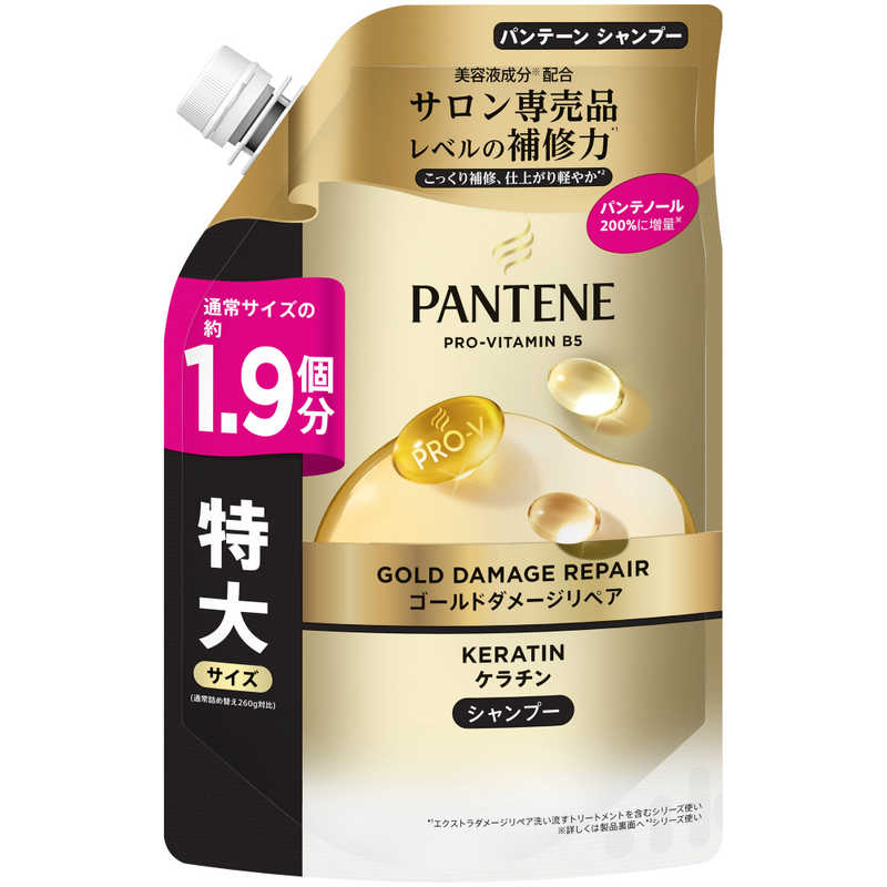 P＆G　パンテーン ゴールドダメージリペア シャンプー 詰替 特大サイズ 500g　PTGDリペアSPカエSL