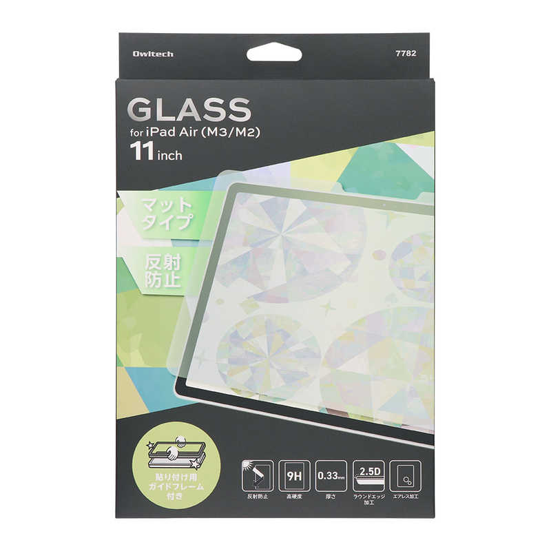 OWLTECH11 iPad Air(M3/M2) ݸ饹(ޥå) ꥢOWL-GSIH1102-AG