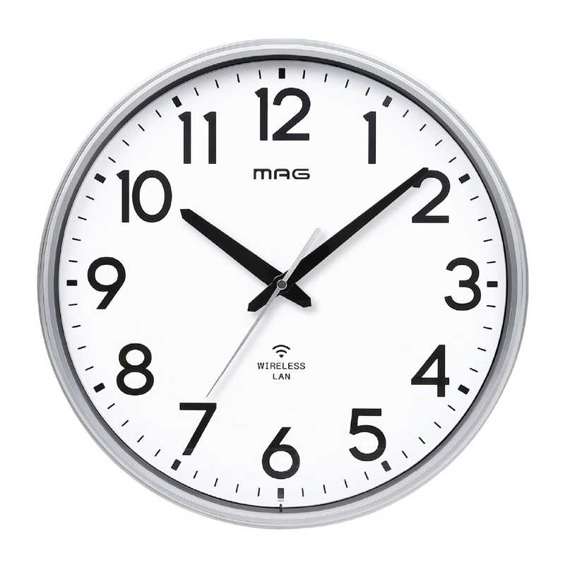 MAG　無線LAN(Wi-Fi)でネットと接続し時刻を同期できる掛時計　W823SMZ(3)