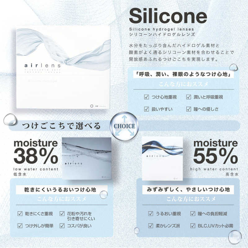 RISEUP　(度あり/-9.00) エアレンズ ワンデー シリコーン (BC8.7/PWR-9.00/DIA14.0) r-kojima-11671492 コジマ楽天市場店 サンプル画像3