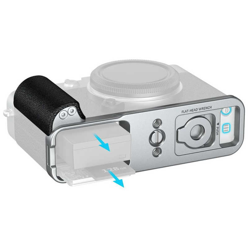 SMALLRIG　FUJIFILM X-E5用 シリコンハンドル付きL字型マウントプレート シルバー...