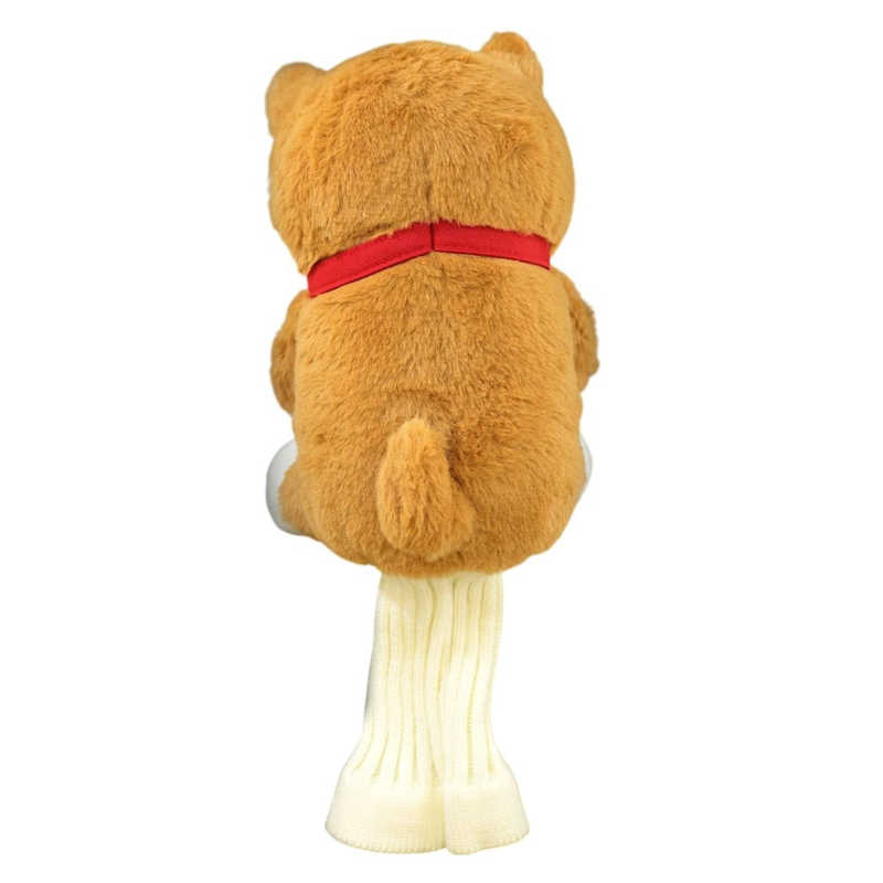 キュート販売　ゴルフクラブヘッドカバー まめしば 茶　H0022