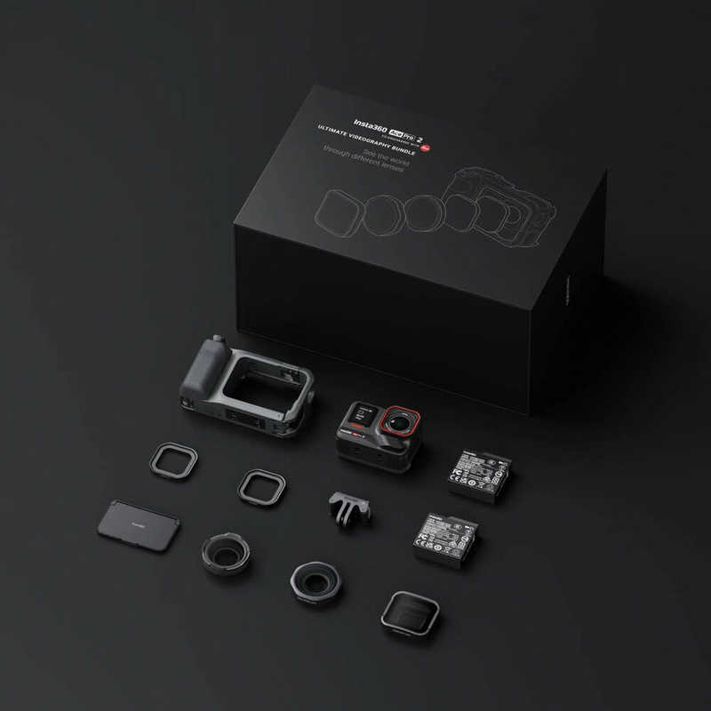 INSTA360��Ace Pro 2 �ե�ץ����塼�������å� �ǥ奢��Хåƥ꡼ �ߥåɥʥ��ȥ֥�å���CINSBBGA-ACEPRO2142