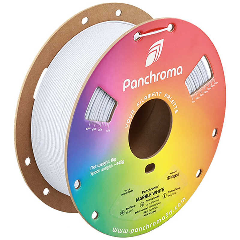 POLYMAKER　Panchroma Matte PLA フィラメント ［1.75mm / 1kg］ Marble White　CA04005