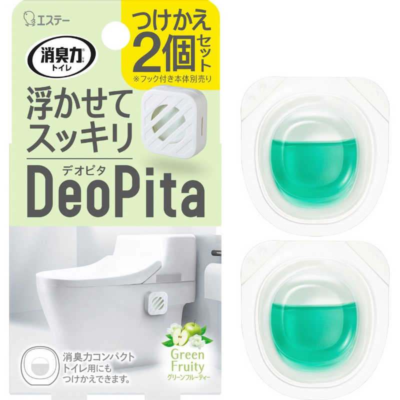 エステー　消臭力 DeoPita トイレ用 付け替え2個セット グリーンフルーティー　デオピタカエグリーン