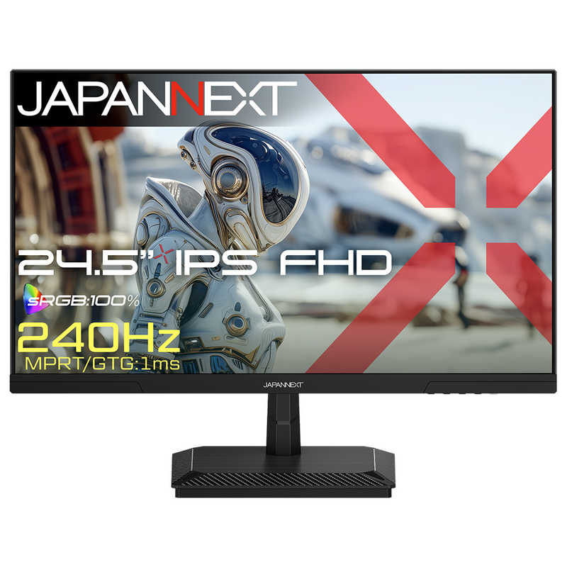 JAPANNEXT　ゲーミングモニター HDMI DisplayPort PS5 VRR JN-IPS245G240F ［24.5型 / フルHD(1920×1080) / ワイド / 240Hz］