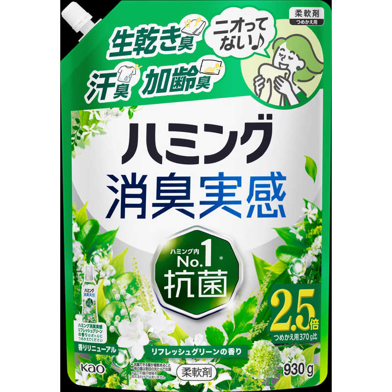 Softening Agents - 花王　ハミング消臭実感リフレッシュグリーンの香りつめかえ用930G　HMSJグリ930G