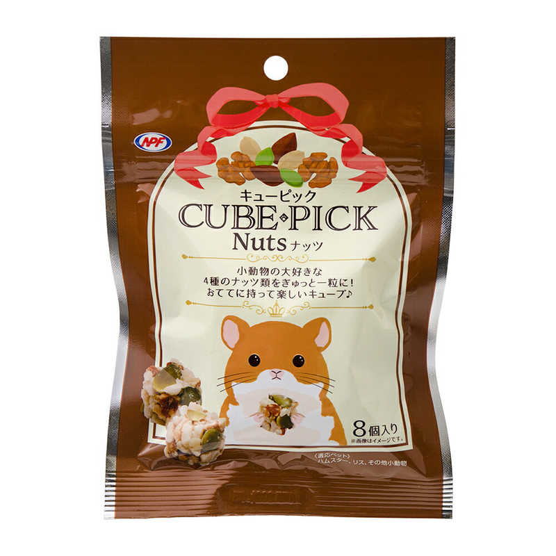 【商品解説】かじかじストレス解消！ ●商品説明 ●小動物の大好きな4種のナッツ類をぎゅっと一粒にしたキューブ型のつまめるおやつです。●おなかの健康をサポートする乳酸菌“フェカリス菌”＆ハチミツ入りです。●かじることでストレスの解消、歯の健康維持をサポートします。●ご注意 ※本品はペットフードです。目的以外のご使用はおやめください。※お子様が与えるときには安全確保のために大人の方が付き添ってください。※季節や原料事情等により色合いやにおいなどが異なる場合がございますが、品質には問題ございません。※本品は自然の農作物を使用しておりますので、虫がつくことがあります。直射日光、高温多湿をさけ涼しい場所に保管してください。●対象 ハムスター、リス、その他小動物●原材料 ピーナッツ、クルミ、アーモンド、パンプキンシード、馬鈴薯でん粉、キタンサンガム（増粘安定剤）、ハチミツ、乳酸菌（フェカリス菌）●成分 粗蛋白質23．7％以上、粗脂肪48．9％以上、粗繊維3．1％以下、粗灰分2．2％以下、水分4．5％以下【スペック】●型式：（ナチュラルペットフーズ）●JANコード：4932804233031この商品は宅配便でお届けする商品です出荷可能日から最短日時でお届けします。※出荷完了次第メールをお送りします。配送サービス提供エリアを調べることができます「エリア検索」をクリックして、表示された画面にお届け先の郵便番号7桁を入力してください。ご購入可能エリア検索お買い上げ合計3,980円以上で送料無料となります。※3,980円未満の場合は、一律550円（税込）となります。●出荷可能日から最短日時でお届けします。（日時指定は出来ません。）　※お届け時に不在だった場合は、「ご不在連絡票」が投函されます。　「ご不在連絡票」に記載された宅配業者の連絡先へ、再配達のご依頼をお願いいたします。●お届けは玄関先までとなります。●宅配便でお届けする商品をご購入の場合、不用品リサイクル回収はお受けしておりません。●全て揃い次第の出荷となりますので、2種類以上、または2個以上でのご注文の場合、出荷が遅れる場合があります。詳細はこちら■商品のお届けについて商品の到着日については、出荷完了メール内のリンク（宅配業者お荷物お問い合わせサービス）にてご確認ください。詳しいお届け目安を確認する1度の注文で複数の配送先にお届けすることは出来ません。※注文時に「複数の送付先に送る」で2箇所以上への配送先を設定した場合、すべてキャンセルとさせていただきます。