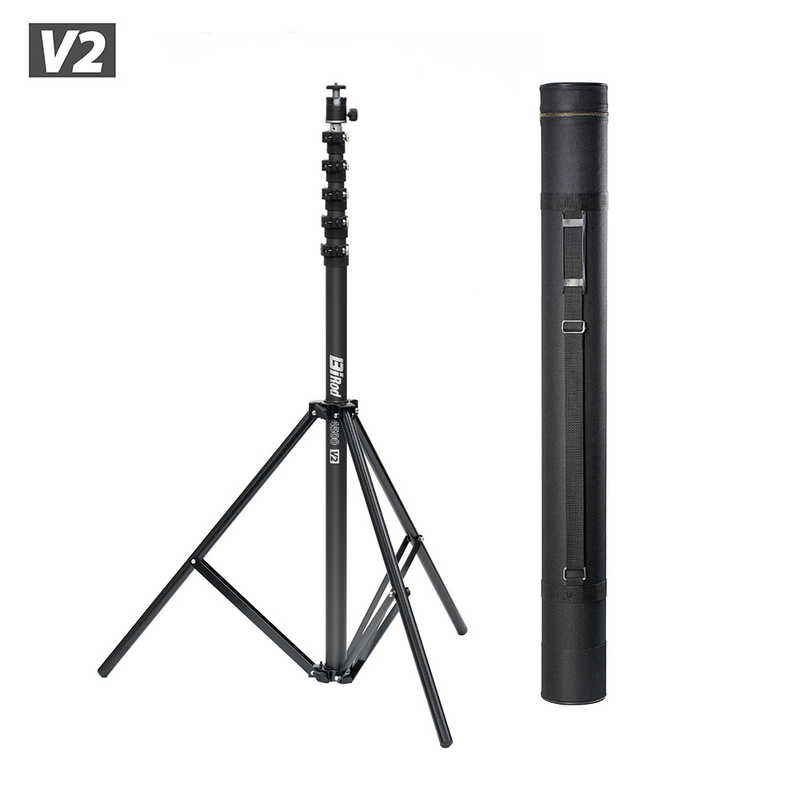 ルミカ　ハイアングル撮影用一脚［Bi Rod(ビーアイロッド) 6C-4500V2］＋専用三脚セット ［4.5m / 6段 / カーボン］　G80308