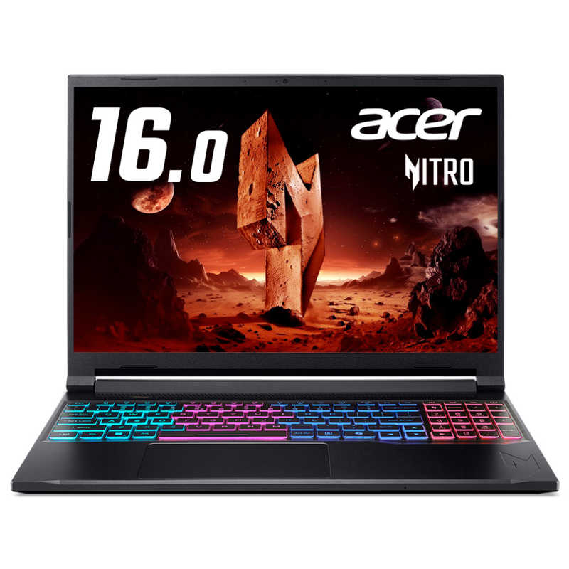 Laptop PCs - ACER エイサー　Nitro V 16S ［16.0型 / Win11 Home / AMD Ryzen 7 / メモリ：16GB / SSD：512GB］ オブシディアンブラック　ANV16S-41-A76Y55