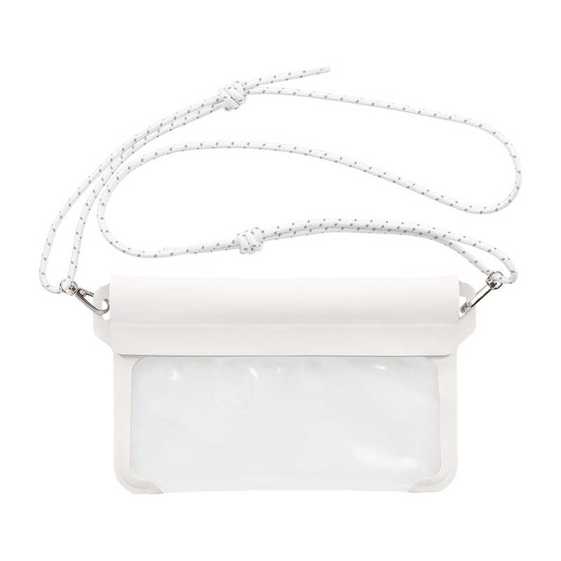 OWLTECH　防水サコッシュ リフレクター付きパラコードストラップ採用 IPX8準拠 スリムタイプ ホワイト　OWL-WPBAG13-WH
