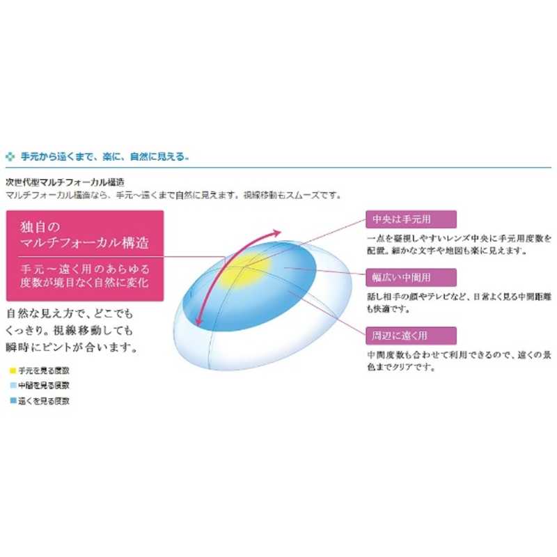 コジマ楽天市場店のボシュロム　(度あり/-0.50) メダリストマルチフォーカル (BC8.7/ADD HIGH/DIA14.5)｜アングル2