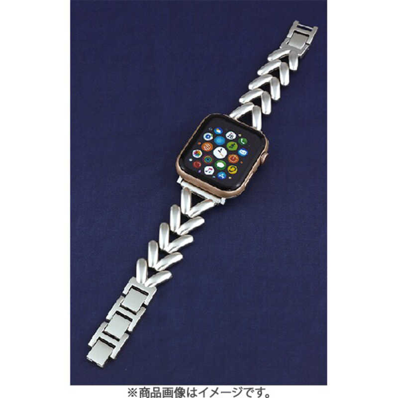 アイキューラボ　Apple Watch 41/40/38mm ステンレスシルバーベルト F　IQ-AW026B41-F