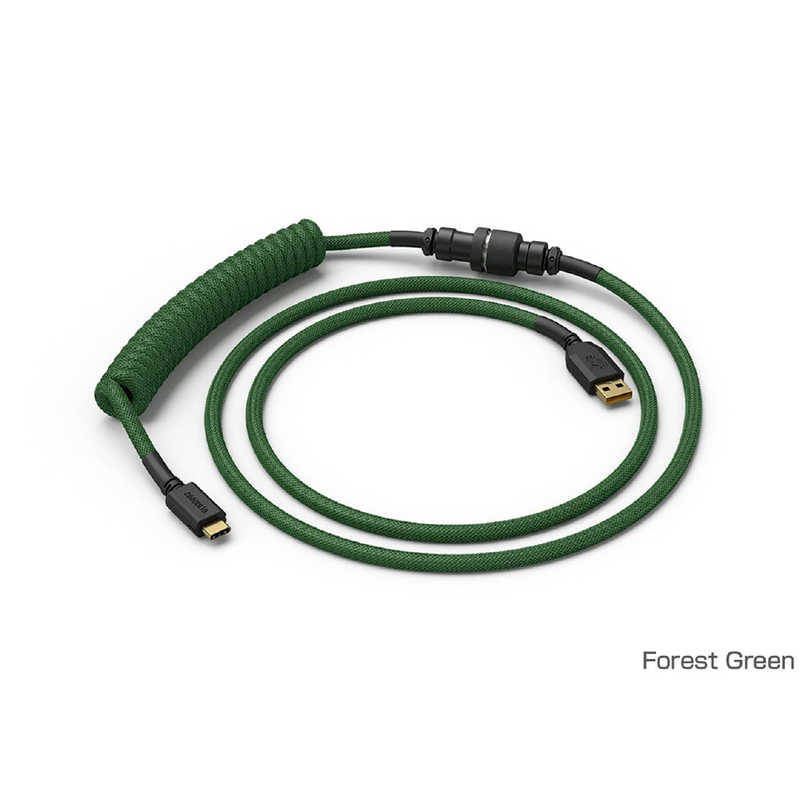 GLORIOUS　Glorious Coiled Cable - Forest Green　GLO-CBL-COIL-FG