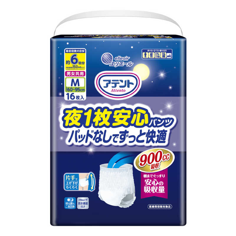 楽天市場】アテント夜一枚安心パッド 6回吸収の通販
