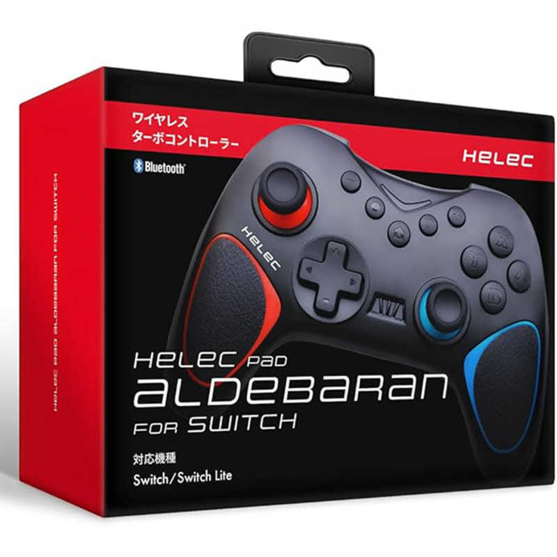 BARIOUS　コントローラー HELEC PAD ALDEBARAN FOR SWITCH RED BLUE　HEL-105-RED-BLUE