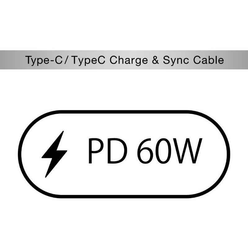 オズマ　［iPhone15シリーズ対応］PD60W対応 Type-C to Type-Cケーブル 1m ホワイト ［USB Power Delivery対応］　CDM-C100W (3)