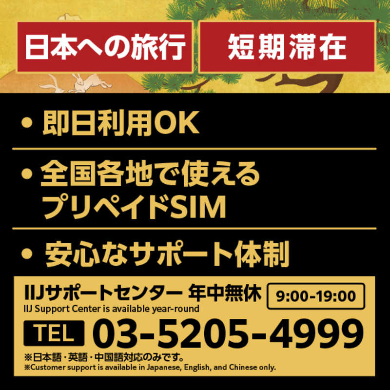 コジマ楽天市場店のIIJ　(免税クーポン付き)Japan Travel SIM for BIC SIM 3GB (3in1)　IMB500｜アングル2