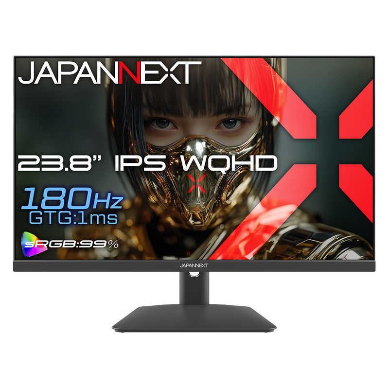 JAPANNEXT　23.8型 IPS 180Hz/1msGTG WQHD2560×1440 HDMI DisplayPort PS5 WQHD：120Hz接続　JN-IPS238G180Q2