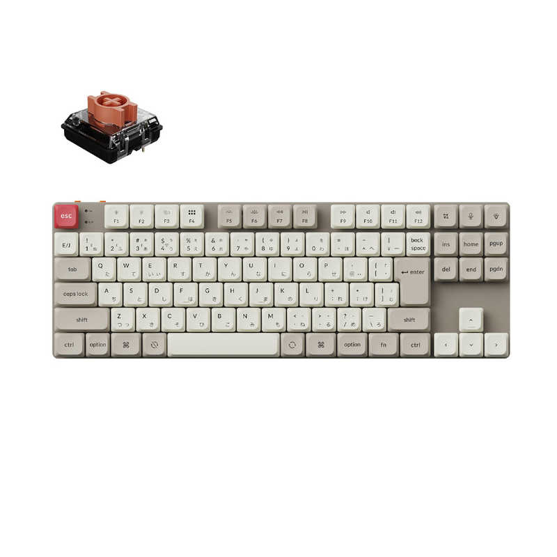 キークロン　キーボード K1 Max White LED(静音赤軸・日本語配列) ［有線・ワイヤレス / Bluetooth・USB］ レトロカラー　K1M-K6Z-JIS
