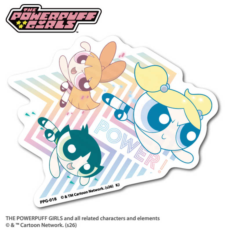 ゼネラルステッカー　パワーパフ ガールズ ホログラムステッカー POWER！　PPG018