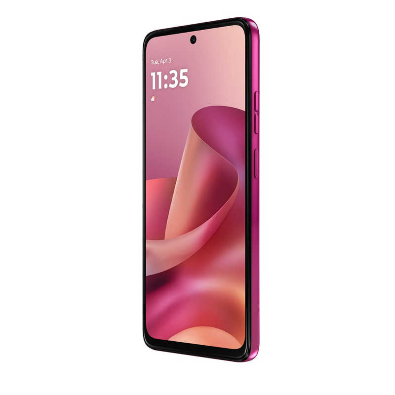 コジマ楽天市場店のモトローラ　SIMフリー moto g37j MediaTek Dimensity 6300 6.72インチ メモリ/ストレージ：4GB/128GB PANTONE Fuchsia Red (フューシャレッド)　PBCK0003JP｜アングル3