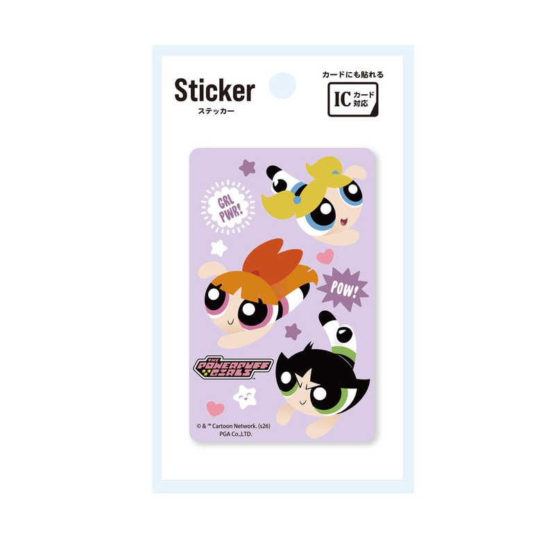 PGA　ステッカー ICカード対応 Premium Style パワーパフガールズ　PG-WSTK08PPG