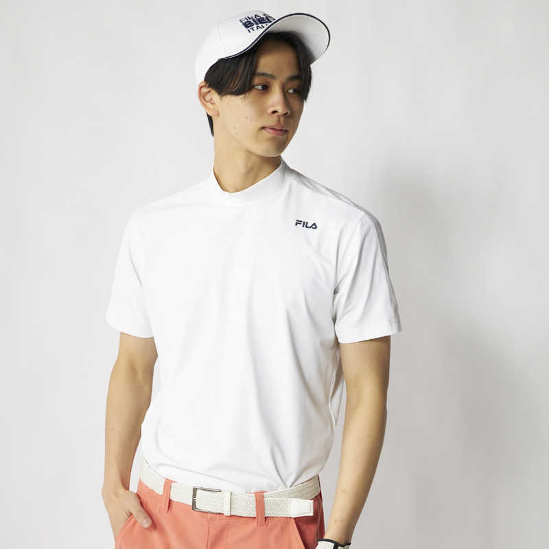 フィラゴルフ　半袖モックネックシャツ FILA GOLF ［メンズ 身丈：74 肩幅：50.5 袖丈：25 袖幅：24 身幅：61］ オフホワイト 【返品交換不可】　746655W