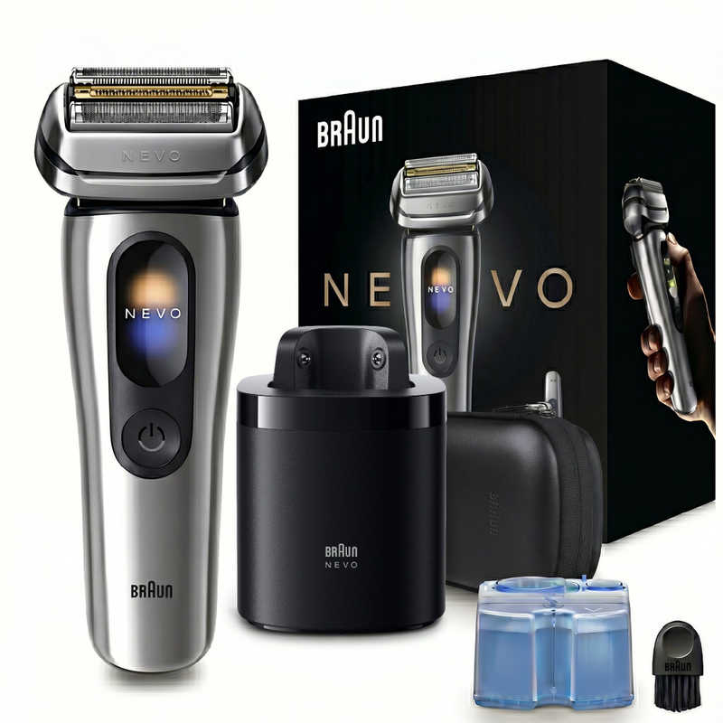 ブラウン　BRAUN　電気シェーバー NEVO (シルバー)洗浄機モデル ［4枚刃 / AC100V-240V］　NEVO15000C