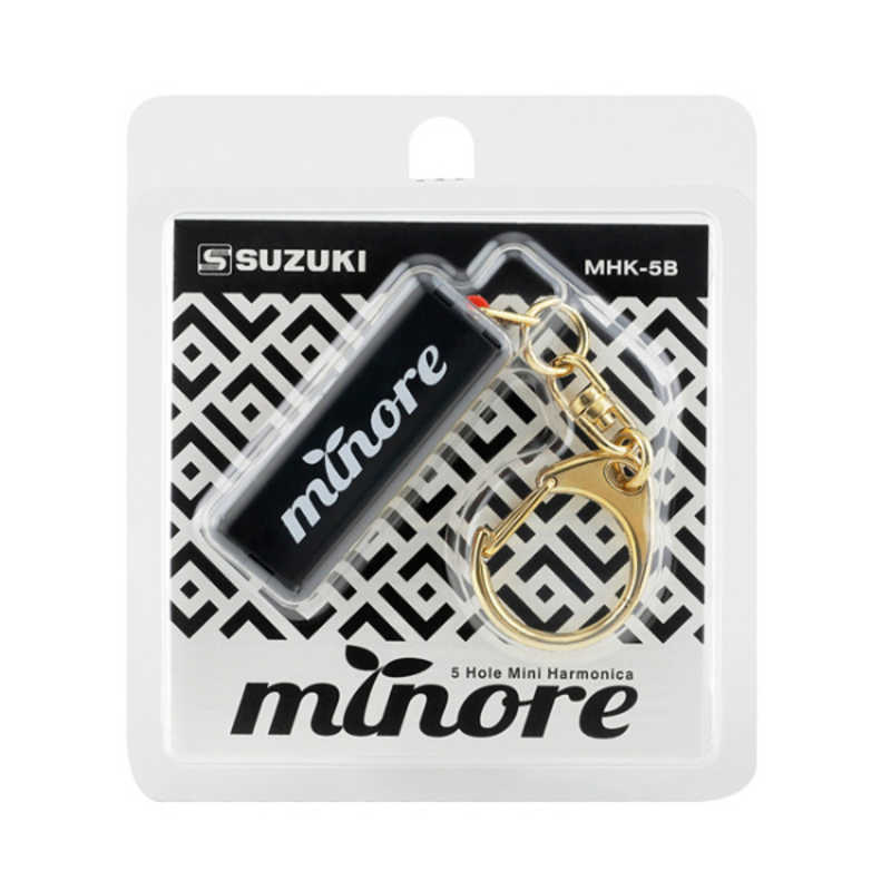 【商品解説】5Hミニハーモニカ minore ミノーレ MHK-5Wキーホルダー付きの5穴10音ミニハーモニカですが、小さくてもきちんと演奏ができる楽器です。1オクターブ以上の音域があり、たくさんの曲を楽しめます。ホワイト・ブラック・レッドの3色展開。・概要minore（ミノーレ）はイタリア語で「より小さい」を意味します。サイズが小さいことと「ミノーレ」＝「実れ」と日本語にも聞こえることのダブルミーニング。この小さなハーモニカを手にした方の「音楽の芽」が大きく実りますように、という願いを込めました。ミノーレは、記念品やノベルティ、ショップオリジナル商品などのオリジナル仕様にも対応いたします。minoreはとても小さなハーモニカですが、「ド・レ・ミ・ファ・ソ・ラ・シ・ド・レ・ミ」までを、良い音できちんと演奏できる楽器です。「赤鼻のトナカイ」、「あの素晴らしい愛をもう一度」、「ムーンリバー」、「Yesterday once more」など、多くの楽曲を演奏できます。【スペック】●型式：MHK5B（MHK5B）●JANコード：4939334142543仕様1：音域： 5穴　10音　c3〜e4材質： ボディ・カバー/ABS寸法： 43×17×13mm重量： 15gこの商品は宅配便でお届けする商品です出荷可能日から最短日時でお届けします。※出荷完了次第メールをお送りします。配送サービス提供エリアを調べることができます「エリア検索」をクリックして、表示された画面にお届け先の郵便番号7桁を入力してください。ご購入可能エリア検索お買い上げ合計3,980円以上で送料無料となります。※3,980円未満の場合は、一律550円（税込）となります。●出荷可能日から最短日時でお届けします。（日時指定は出来ません。）　※お届け時に不在だった場合は、「ご不在連絡票」が投函されます。　「ご不在連絡票」に記載された宅配業者の連絡先へ、再配達のご依頼をお願いいたします。●お届けは玄関先までとなります。●宅配便でお届けする商品をご購入の場合、不用品リサイクル回収はお受けしておりません。●全て揃い次第の出荷となりますので、2種類以上、または2個以上でのご注文の場合、出荷が遅れる場合があります。詳細はこちら■商品のお届けについて商品の到着日については、出荷完了メール内のリンク（宅配業者お荷物お問い合わせサービス）にてご確認ください。詳しいお届け目安を確認する1度の注文で複数の配送先にお届けすることは出来ません。※注文時に「複数の送付先に送る」で2箇所以上への配送先を設定した場合、すべてキャンセルとさせていただきます。