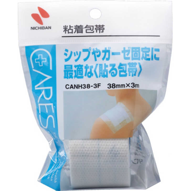 【商品解説】シップやガーゼの固定に最適な貼る包帯【スペック】●型式：（ケアーズネンチャクホウタイNo.38）●JANコード：4987167011932仕様1：38mm×3mこの商品は宅配便でお届けする商品です出荷可能日から最短日時でお届けします。※出荷完了次第メールをお送りします。配送サービス提供エリアを調べることができます「エリア検索」をクリックして、表示された画面にお届け先の郵便番号7桁を入力してください。ご購入可能エリア検索お買い上げ合計3,980円以上で送料無料となります。※3,980円未満の場合は、一律550円（税込）となります。●出荷可能日から最短日時でお届けします。（日時指定は出来ません。）　※お届け時に不在だった場合は、「ご不在連絡票」が投函されます。　「ご不在連絡票」に記載された宅配業者の連絡先へ、再配達のご依頼をお願いいたします。●お届けは玄関先までとなります。●宅配便でお届けする商品をご購入の場合、不用品リサイクル回収はお受けしておりません。●全て揃い次第の出荷となりますので、2種類以上、または2個以上でのご注文の場合、出荷が遅れる場合があります。詳細はこちら■商品のお届けについて商品の到着日については、出荷完了メール内のリンク（宅配業者お荷物お問い合わせサービス）にてご確認ください。詳しいお届け目安を確認する1度の注文で複数の配送先にお届けすることは出来ません。※注文時に「複数の送付先に送る」で2箇所以上への配送先を設定した場合、すべてキャンセルとさせていただきます。