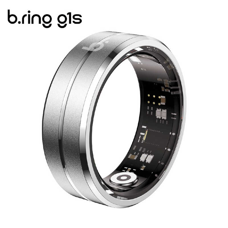 インテック　b.ring(ブリング) G1S ステンレス AIスマートリング 睡眠・健康管理 7号(内周55mm) シルバー　BS076SSVRNG2