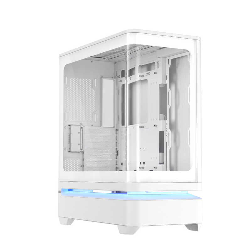 ASUS エイスース　PCケース ASUS Prime AP304 (Micro-ATX ピラーレス 背面コネクタ対応 最大420mm GPU対応 360mmラジエーター対応 白)　PRIME/AP304/TG/WHITE