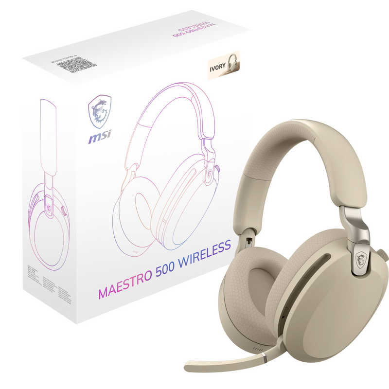 MSI MAESTRO 500 W IVORY ［ワイヤレス(Bluetooth)＋有線 / 両耳 / ヘッドバンドタイプ］ MAESTRO500WIVORY