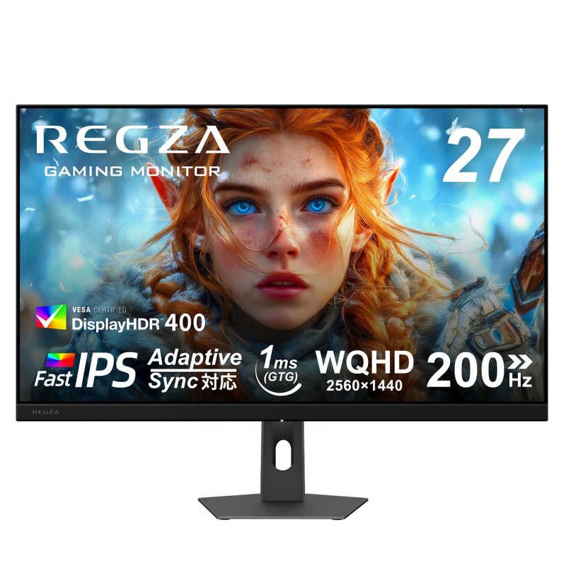 【2026年10月16日発売】 REGZA｜レグザ ゲーミングモニター ブラック RM-27G5SR(K) [27型 /(2880×2160） /ワイド /200Hz]
