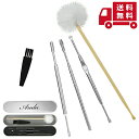 \楽天1位!/【公式】耳かき 極昇 快感 高級 【厳選<竹>耳かき付き】【ブラシ付き】ステンレス 竹製 こだわりの先端6種類4本セット ごっそり スッキリ スクリュー型 スプーン型 コイル型 専用ブラシ ケース付き 美しい光沢 水洗い清潔 耳掃除 敬老の日