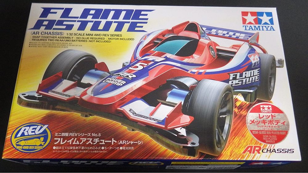 【中古】【ほぼ新品】【ワケアリ特価】　ミニ四駆　フレイムアスチュート レッドメタリック(ARシャーシ)