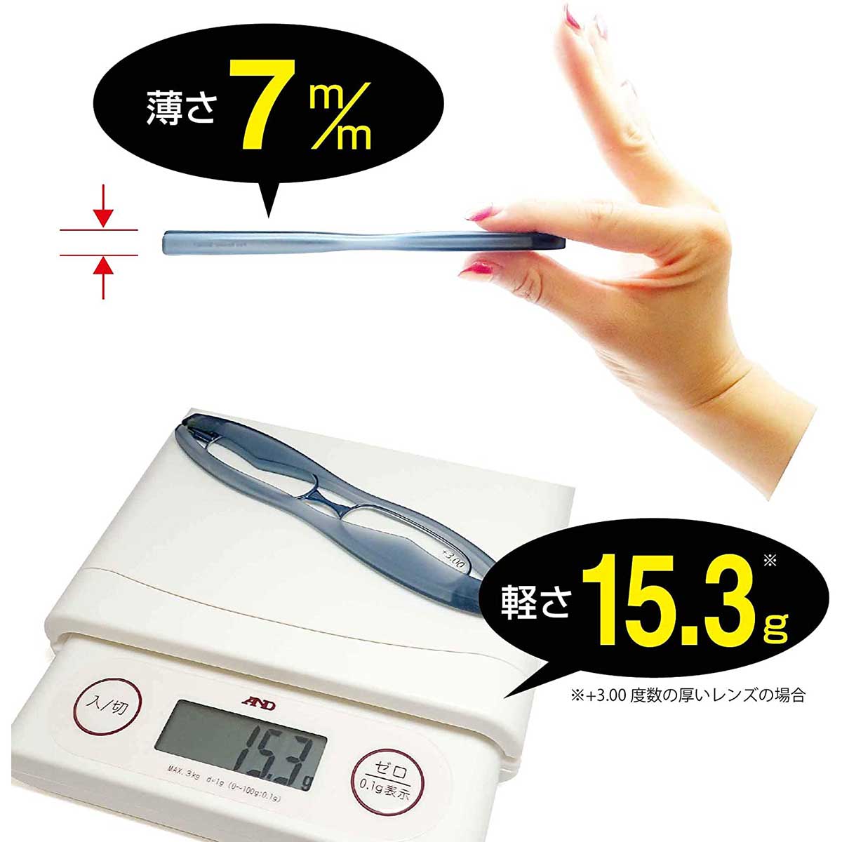 老眼鏡 おしゃれ ポッドリーダースマート 超薄型 軽量 携帯用 折りたたみ老眼鏡 シニアグラス 通勤用 料理用 作業用