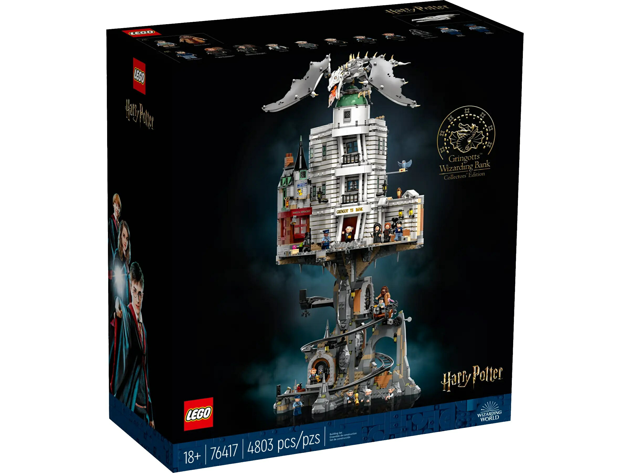 レゴ LEGO ハリー・ポッター グリンゴッツ銀行 コレクターズエディション 76417 国内流通正規品 玩具 ブロック おうち時間 大人 オトナレゴ インテリア ディスプレイ おしゃれ ホビー 模型 プレゼント ギフト 大人向け ファンタジー 魔法 乗り物 金庫 ドラゴン 魔法動物 映画のサムネイル