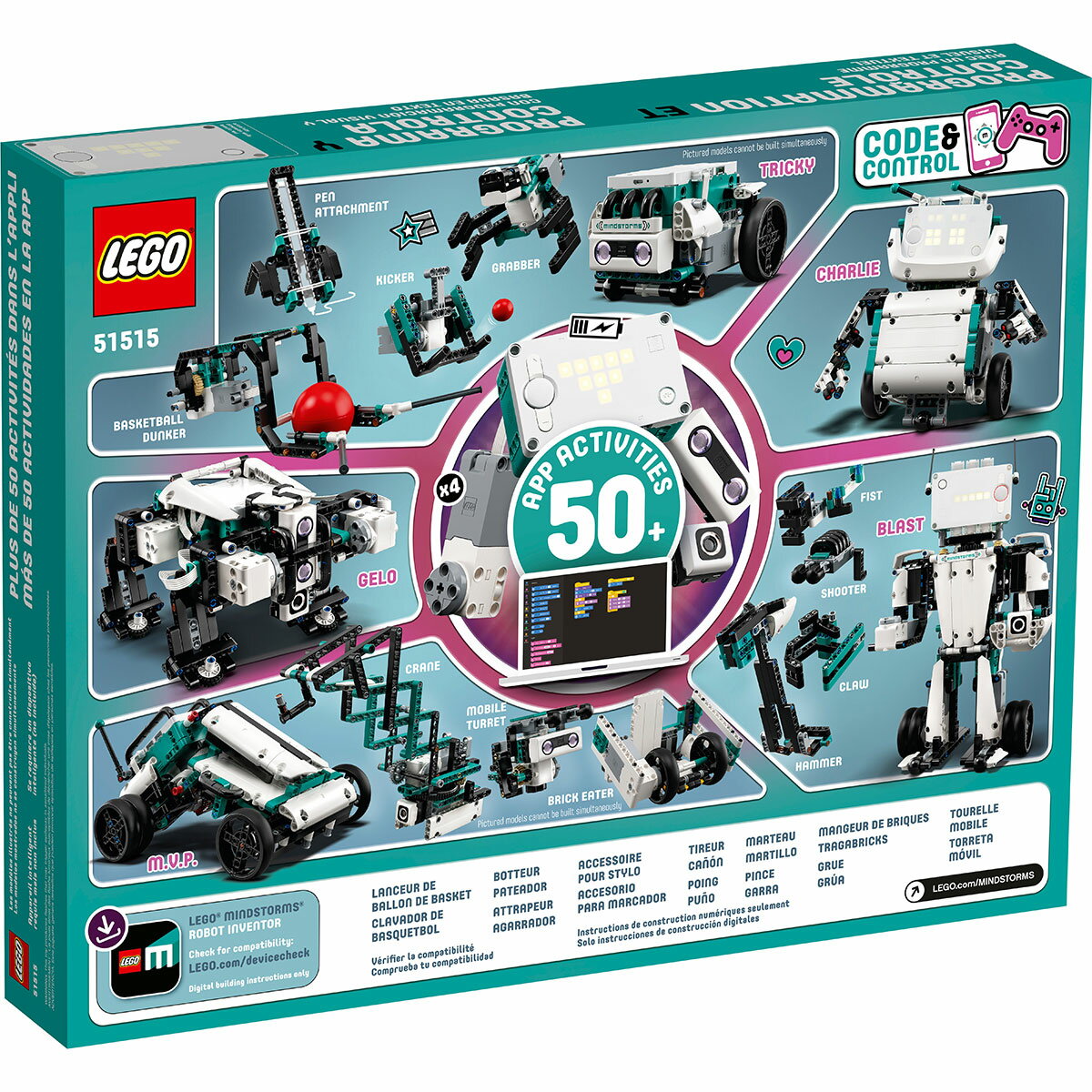 レゴ (LEGO) mindstoms マインドストーム ロボットキット 51515 おもちゃ 玩具 ブロック 男の子 女の子 ロボット プログラミング コーディング STEM 学習 小学生 教育 プレゼント ギフト 誕生日 組み立て デジタル Robot Inventor アプリ