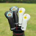 ヘッドカバー 4点セット ドライバー フェアウェイウッド ユーティリティ 1W+3W+5W+UT用カバー 2カラー 可愛い cover026
