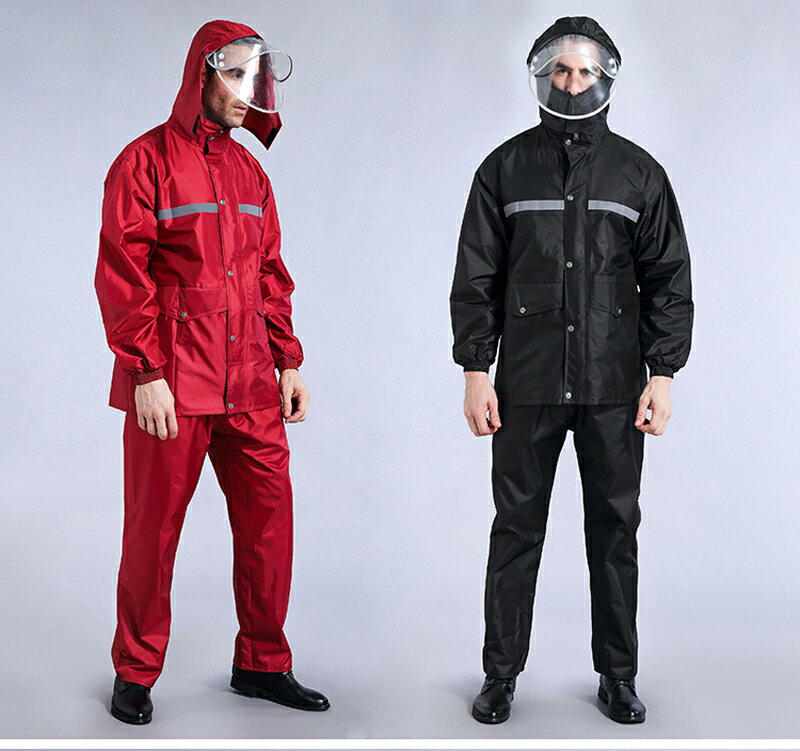 レインコート レインウェア レインスーツ 上下セット メンズ 通気メッシュ 防水 撥水 防汚 防風 バイザー付き 安全反射テープ付き 通学 通勤 バイク 自転車...
