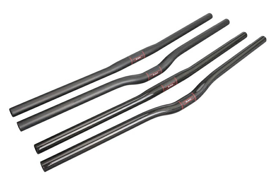 TOSEEKハンドル カーボンストレートバー ライザーバー 3K 25.4mmフラットバー TKY17