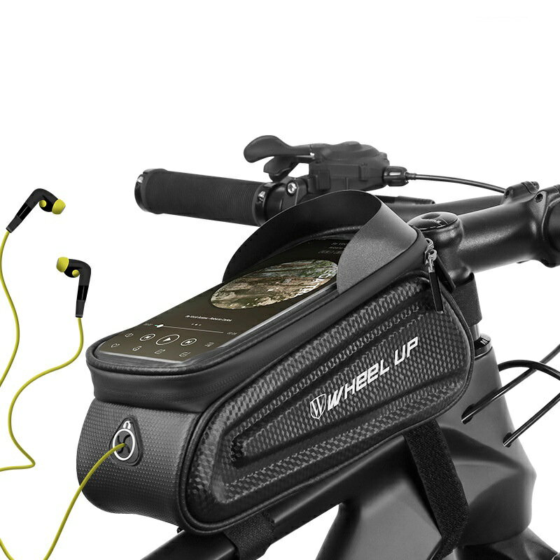 自転車バッグ ハードケース フレームバッグ トップチューブバック 取付簡単 防水防雨 スマホタッチ操作 ほぼ全機種対応 サイクルバッグ D050