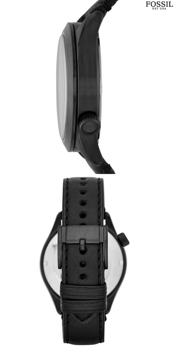 送料無料 プレゼント 実用的FOSSIL フォッシル AEROFLITE/エアロフライト AM4515 ブラックの文字盤 ブラックのレザーベルト 専用ボックス付属 メンズ 腕時計 男性用 ウォッチ 時計 シンプル ビジネス フォーマル ブランド時計 海外ブランド アメリカ 人気 おすすめ