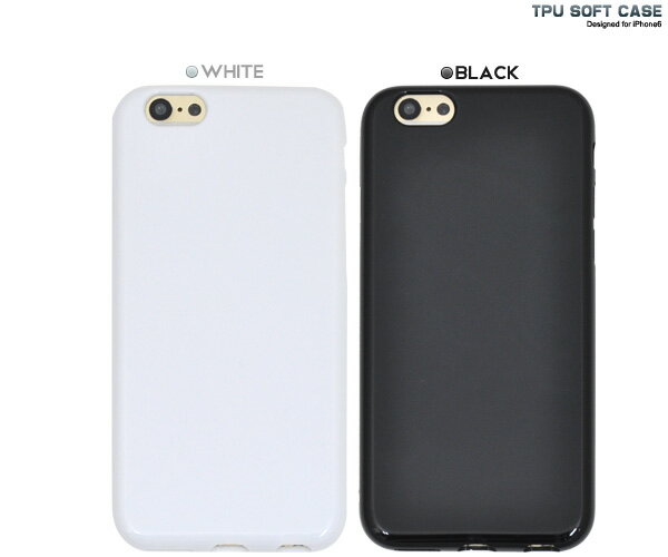 送料無料 iPhone 6/iPhone 6S用ソフトケース ブラック/ホワイト　シンプルなカバー...