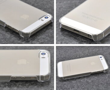 メール便送料無料【iPhone5/iPhone5S/iPhoneSE用ハードクリアケース】シンプルで使いやすい透明タイプ!デコの材料にもお勧め(アイフォン5 se エスイー)