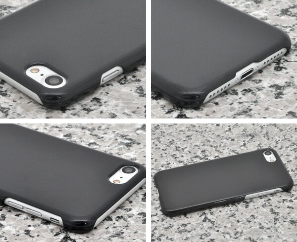 送料無料 iPhone7 iPhone8 iPhoneSE(第2世代/第3世代) ハードブラックケース シン...
